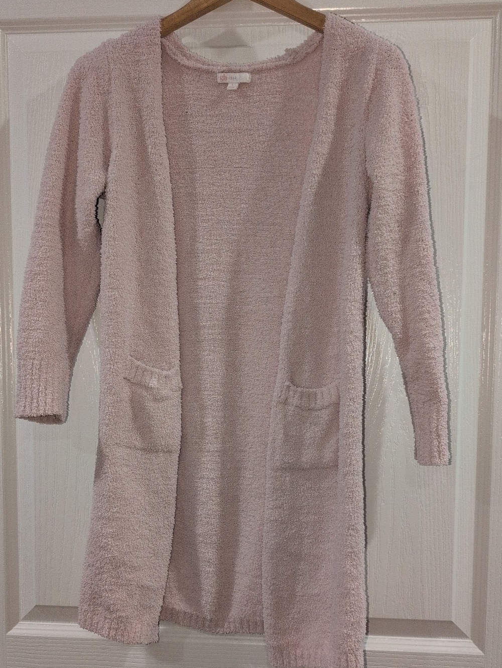 GB girls Blush Pink Plush Open-Front Robe/Cardigan